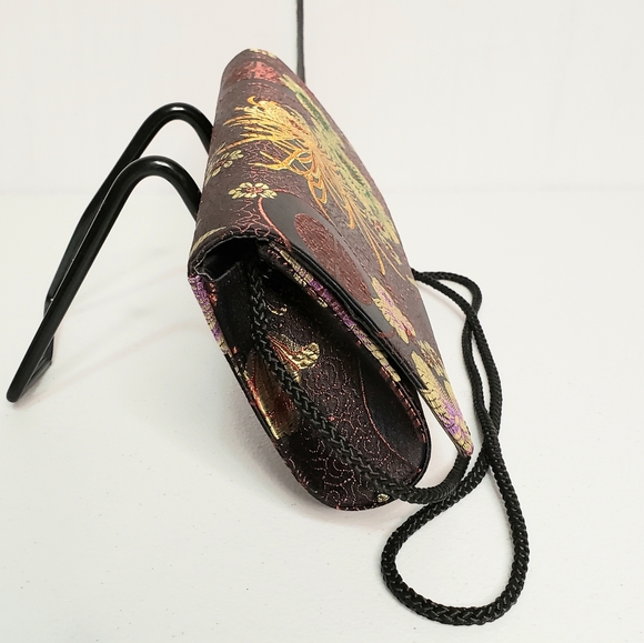 *SOLD* Asian Motif Floral Shimmer Evening Bag - Picture 4 of 8